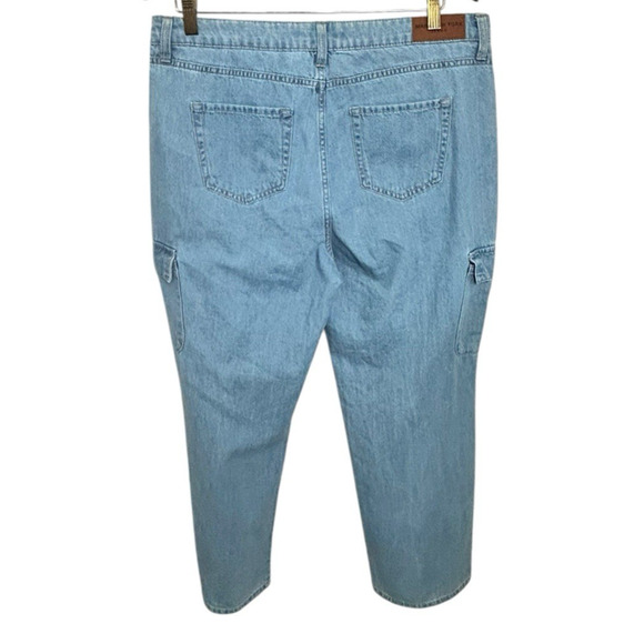 Marc New York Jeans Straight Leg Cargo Jeans Sz 14 Light Blue Wash Relaxed - Picture 7 of 8